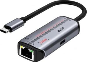 Usb-C 2.5g+Pd Ethernet Adaptörü 2500MBPS Gigabit Ağ Bağlantı Dönüştürücü Pd Destekli Usb-C Ethernet Converter Kablolu Internet Adaptörü Laptop ve Pc Uyumlu | ZR1280