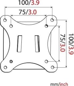DA-90303-1 81CM (32'') Büyüklüğe Kadar Olan Monitörler Için Üniversal Duvar Aparatı