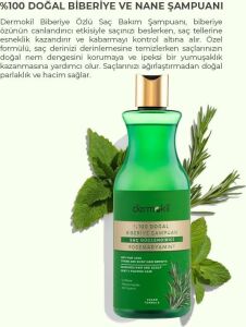 Yüzde Yüz Doğal Saç Güçlendirici Biberiye Şampuan 400 ml
