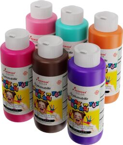 Tamamlayıcı Renkler Parmak Boyası 6'lı Set 6X120 ml