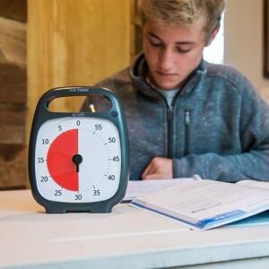 Time Timer Plus 60 Dakika Görsel Analog Zamanlayıcı (Kömür); Isteğe Bağlı Uyarı (Ses Kontrolü Kadranı); Sessiz Çalışma (Tik Tak Yok); Zaman Yönetimi Aracı