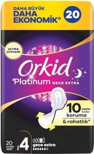 Platinum Hijyenik Ped Gece Ekstra (Boy 4) 20 Adet Ped