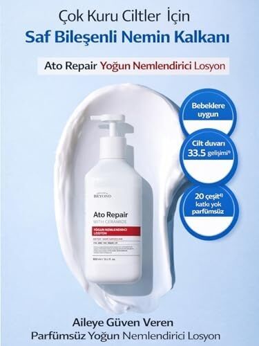 Ato Repair Intensive Lotion 650 ml Seramid Hyaluronik Asit Panthenol Vücut Losyonu Nemlendirici