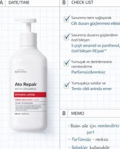 Ato Repair Intensive Lotion 650 ml Seramid Hyaluronik Asit Panthenol Vücut Losyonu Nemlendirici