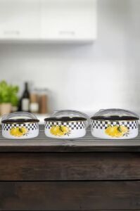 Lemon Emaye Üçlü Saklama Seti