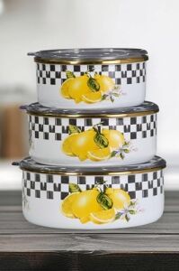 Lemon Emaye Üçlü Saklama Seti