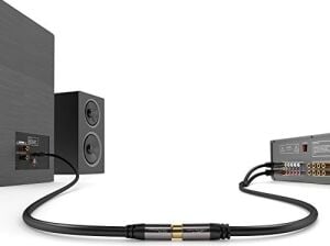– Cinch Uzatma Kablosu – 5m – Mükemmel Ses Kalitesi Için Özellikle Kırılmaz Hibrit Kablo (Subwoofer/ses Kablosu, Rca Fişten Jak Girişe, Amplifikatör/hifi Için Ideal, Analog ve Dijital)