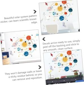 Gezegenler Duvar Sticker, Güneş Sistemi Duvar Çıkartmaları, Çocuk Duvar Çıkartmaları, Çıkarılabilir Duvar Çıkartmaları, Uzay Dekorasyon, Erkek Kız Yatak Odası Duvar Dekorasyonu Gezegen Sticker