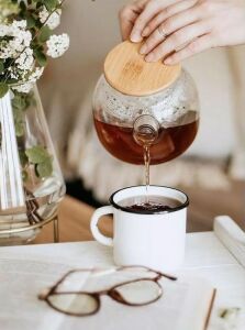 Vakumlu Bambu Kapaklı Isıya Dayanıklı Borosilikat Cam Demlik, Süzgeçli (1000 Ml) | Teapot. Vakumlu Bambu Kapaklı Borosilikat Cam Demlik – Süzgeçli ve Isıya Dayanıklı Teapot (1000 Ml)