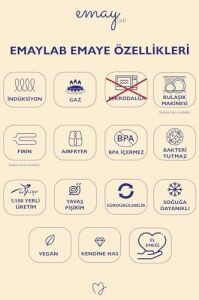 Cupid Kalp Desenli Emaye Çaydanlık Takımı (Özel Zamak Tepeli)