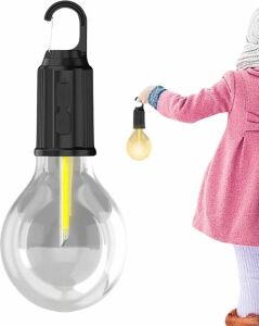 Şarjlı Aydınlatma Ampul Tasarımlı Ambians Işık Askılı Kamp Lambası