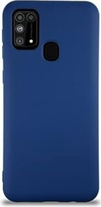 Galaxy M31 ile Uyumlu Kapak Içi Kadife Lansman Silikon Kılıf - Lacivert