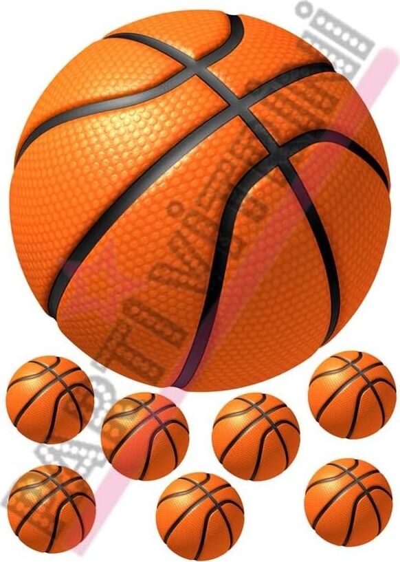 Basketbol 2 Temalı Pasta Kurabiye Üstü Gofret Plaka Baskısı