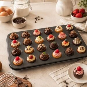 Muffin ve Cupcake Kalıbı – Yapışmaz Karbon Çelik Fırın Tepsisi, Kek ve Tart Kalıbı (6 Gözlü / 12 Gözlü / 24 Mini Gözlü Seçenekleri)