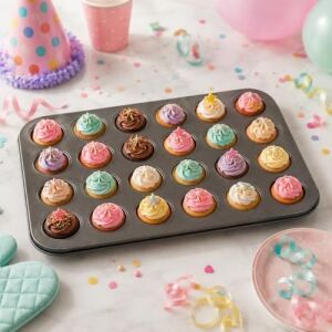 Muffin ve Cupcake Kalıbı – Yapışmaz Karbon Çelik Fırın Tepsisi, Kek ve Tart Kalıbı (6 Gözlü / 12 Gözlü / 24 Mini Gözlü Seçenekleri)