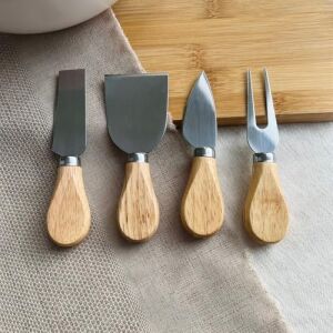 Bambu Saplı Peynir Bıçağı Seti, 4 Parça