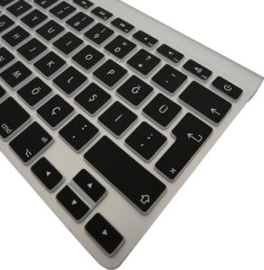 Apple Magic Keyboard A1314 A1243 Türkçe Q Uyumlu Klavye Koruyucu – Uk Ingilizce Iso Ters L Enter Silikon Kaplama Ultra Ince Kaymaz Toz ve Sıvı Koruma Keyboard Cover Siyah