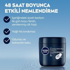Men Erkek El ve Vücut Bakım Kremi Deep Dimension 400ML,YOĞUN Nemlendirici,ferah Koku,yenileyici Bakım