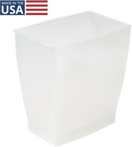 Idesign 64720EU Spa Rechteckiger Mülleimer, 11 Liter, Mattiert