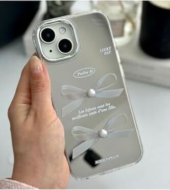 Iphone 13-14 - 15 ile Uyumlu Aynalı Fiyonk Model Silikon Kılıf