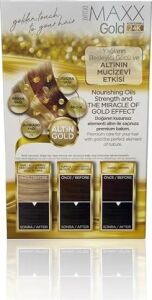 Serisi 24K Altın Parçacıklı Serum ile 1 Kutu 2 x 50 ml ve Geliştiriciler Saç Boyası (Yoğun Küllü Açık Kumral 8.11)