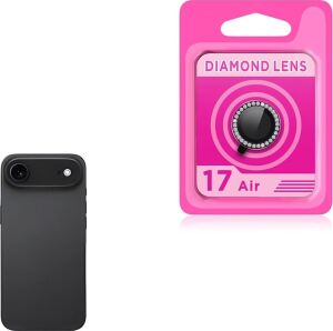 Senon Apple iPhone 17 Air Için Zore Cl-06 Kamera Lens Koruyucu (Siyah)