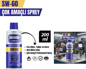 Çok Amaçlı Yağlayıcı Sprey - 200 ml - Pas Sökücü - Profesyonel Sprey