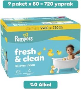 Fresh&clean Bebek Islak Havlu 9 Paket 720 Yaprak