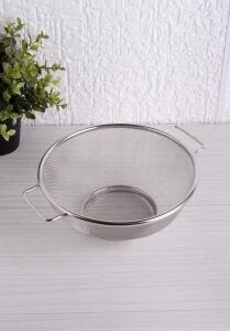 Paslanmaz Çelik Çift Kulplu Sepet Süzgeç 22CM*10CM, Salata Süzgeci Meyve Süzgeci, Makarna Süzgeci, Paslanmaz Çelik Çift Kulplu 22CM Sepet Süzgeç SPT22