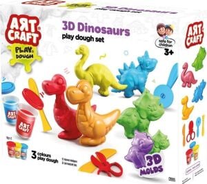 03995 Art Craft 3D Dinozorlar Hamur Set 168 gr -Fentoys
