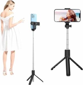 Selfie Çubuğu Tripod Bluetooth Kumandalı Selfie Çubuğu Telefon Tutucu