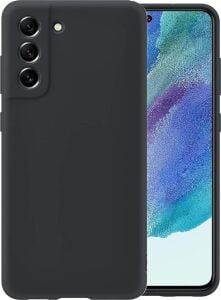 Galaxy S21 Fe Uyumlu Silky Kılıf, Kamera Korumalı Silikon, Siyah
