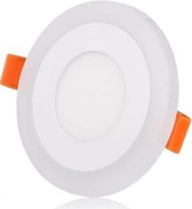2 Adet Çift Renkli Hero LED Panel 3+3 Watt Dış Çapı 10 cm Mavi-Beyaz Iki Renkli Tavan Spot Lambası