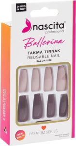 24'lü Ballerina Renkli Takma Tırnak - 155