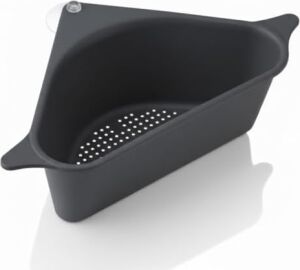 Mutfak Evye Kenarı Asılabilir Süzgeç – Drenajlı, Delikli, Çok Amaçlı Antrasit Evye Organizeri 28 cm