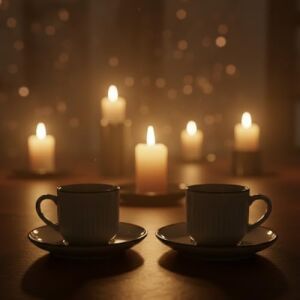 2'li Set Çizgili Seramik Fincan Takımı | Mat Kahverengi Beyaz Rustik Espresso & Türk Kahvesi Fincanı | Çift Kişilik Kulplu Servis Seti | Modern Ev ve Kafe Stili