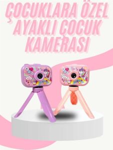 Çocuk Için Eğitici Video Kamera Ayaklı Mini Fotoğraf Makinesi