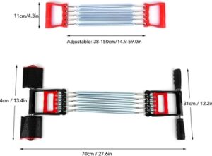 Ayarlanabilir Elastik Yaylı Ergonomik Tasarımlı Kas Güçlendirme Seti