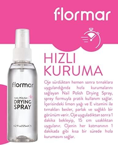 E Vitamini & Doğal Yağlar Içeren Oje Kurutucu Sprey