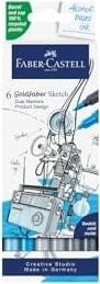 Gofa Sketch Ürün Tasarım Markör Seti, 6’lı, Çift Uçlu, 0.6 mm Fineliner Uç, Kalıcı Mürekkep, Alkol Bazlı, Geri Dönüşümlü Gövde