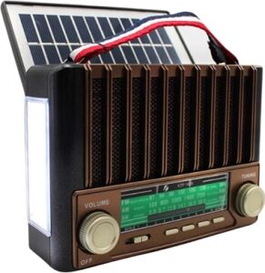 KTF-1428 Nostaljik Solar Enerjili Bluetooth Speaker – Radyo, Sd/usb Mp3 Çalar, Güçlü Taşınabilir Hoparlör