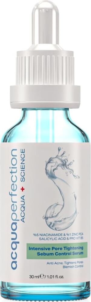 Acqua Perfection Sivilce Önleyici, Siyah Nokta ve Gözenek Karşıtı Arındırıcı Cilt Bariyeri Güçlendirici Bakım Serumu (%5 Niacinamide +%1 Zinc) 30ML, Akneli, Yağlı Ciltler Için Sebum Dengeleyici