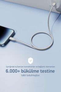 100W Örgülü Type C To Type C Spk-10 1mt Data ve Şarj Kablosu