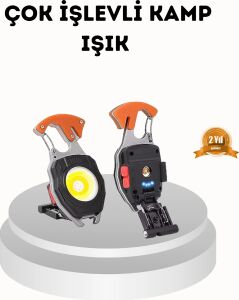 Şarj Edilebilir Çok Amaçlı Mini Fener – Güvenlik Düdüklü, Kompakt ve Hafif Tasarım