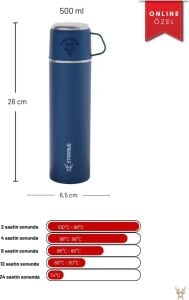 Trailmate Serisi Bardaklı 500 ml Çelik Termos