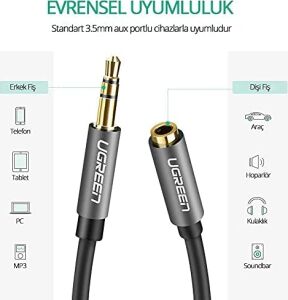 3.5 mm Ses Aux Uzatma Kablosu 1.5 Metre