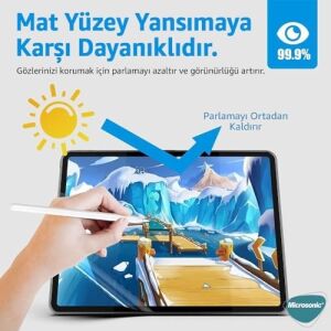 Apple iPad Air 11 2024 (A2902-A2903) Paper Feel Kağıt Dokulu Mat Ekran Koruyucu [ipad Air 11 2024 ile Uyumlu Ekran Koruyucu - Şeffaf]