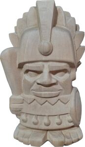 Ahşap Dekoratif Büst Heykeli Maya Totem