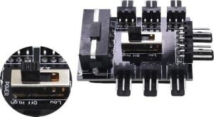 PX-4336 3 Pin Girişli 8 Port 3pinfan Çoklayıcı Kart, Ide Molex Güç Girişli Kasa Fan Splitter, Pc Bilgisayar Soğutma Sistemi Için 8’li Fan Çoğaltıcı, Düşük Yüksek Anahtarlı Fan Bağlantı Kartı