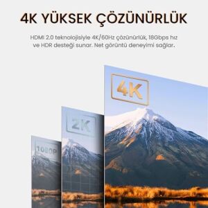 V-H107 18GBPS Hdr 4K 60Hz 3D HDMI 2.0 Kablo 1.5 Metre